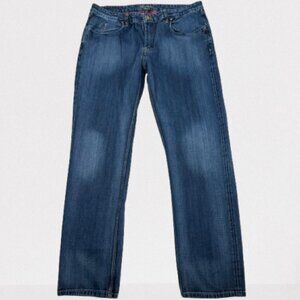 Robert Graham Men's Slim Jim Jeans Size 40x33  Med Wash Blue Denim